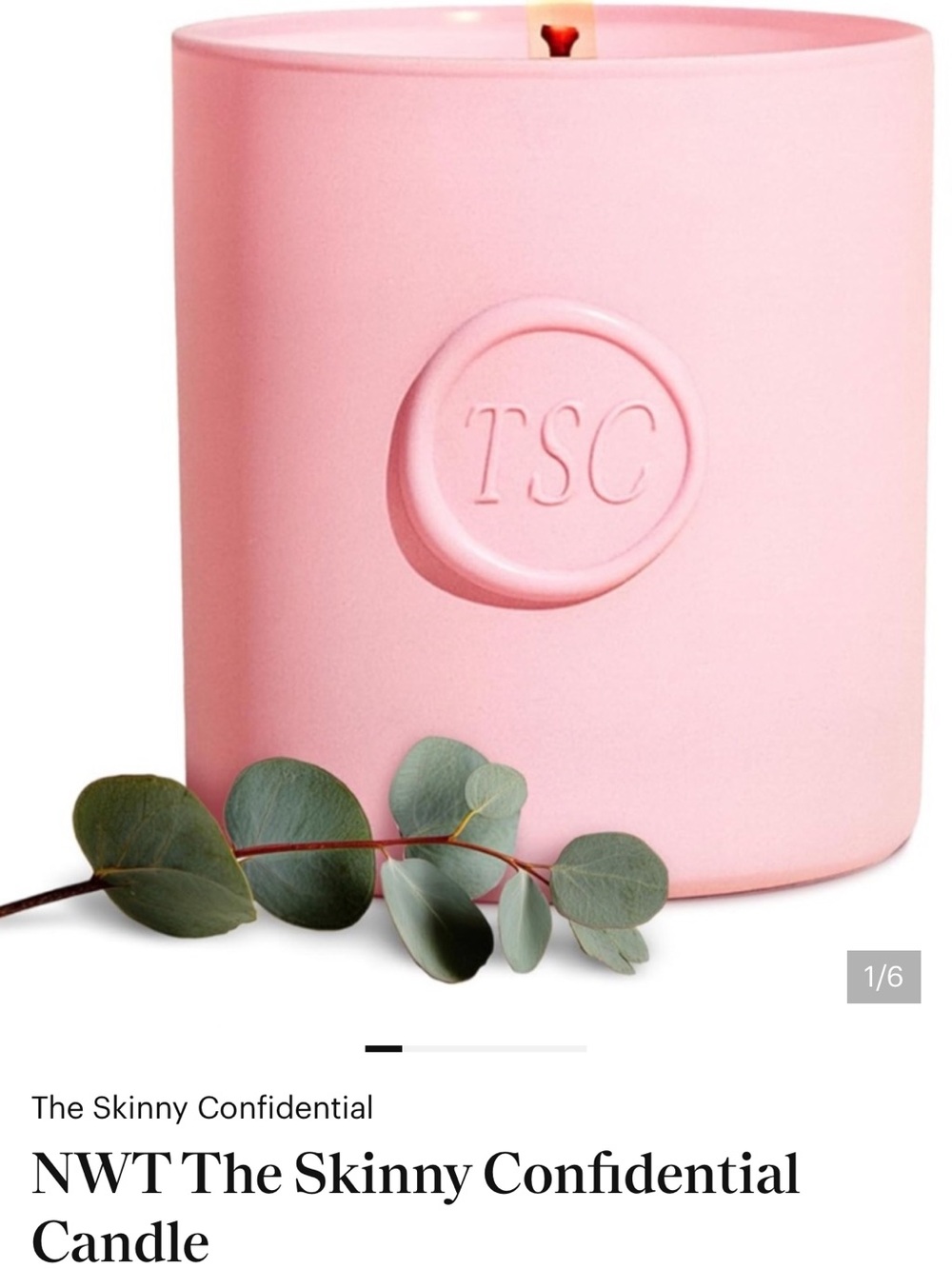 The Skinny Confidential Pink Scented Candle - Luxe Soy Blend